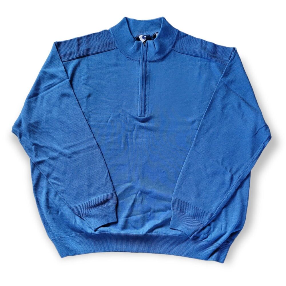 Cutter & Buck Douglas Quarter Zip Mockneck Wool Blend Sweater 5XB